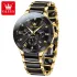 OLEVS 7004 Mens Watches Business Multifunctional Chronograph Quartz Wrist watch For Man Date Moon Waterproof Ceramic Watch